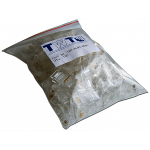 Коннектор RJ45 UTP 8P8C, универсальный, cat.5e, 100 шт.